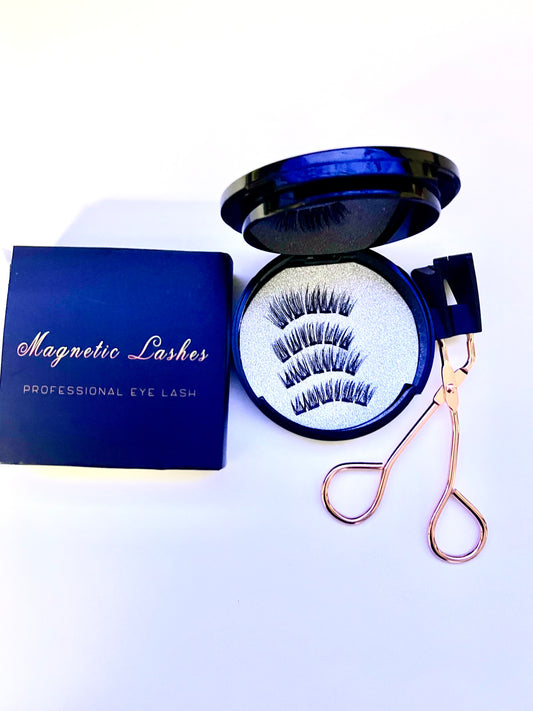 4 pair of natural magnetic lashes…no glue needed