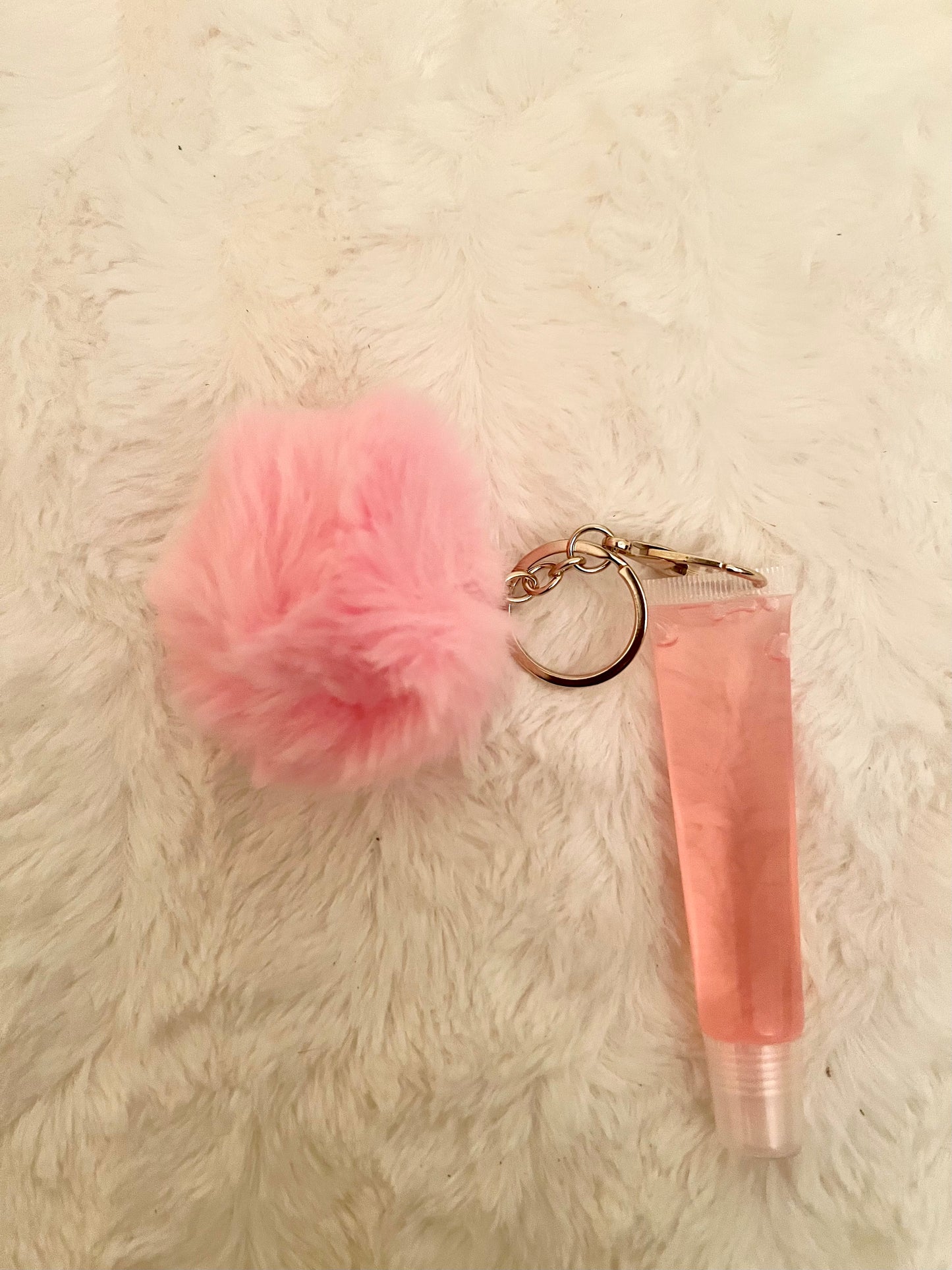 Pink Lipgloss keychain