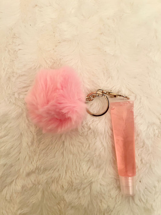 Pink Lipgloss keychain