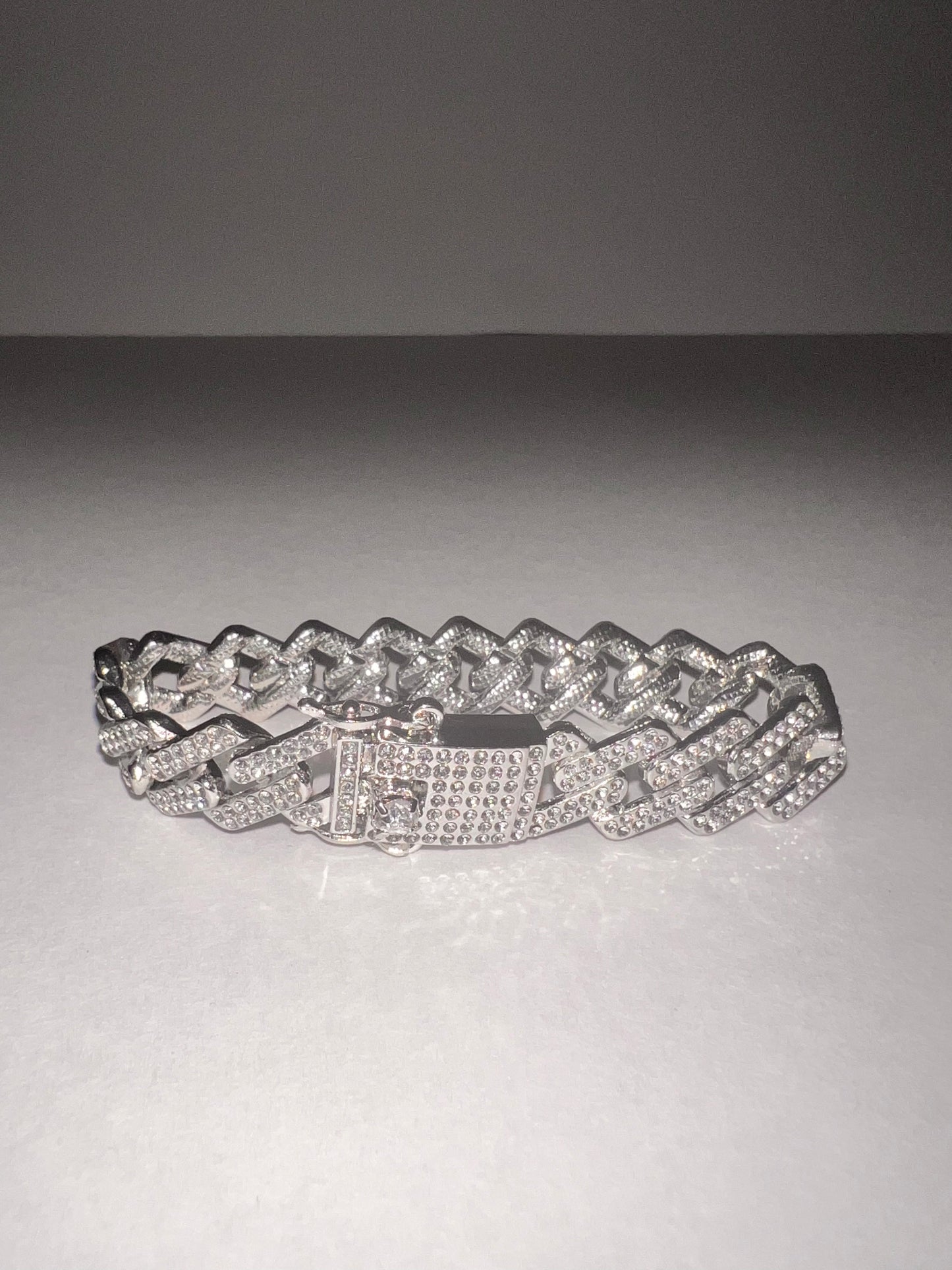 13mm Cuban link silver women’s bracelet