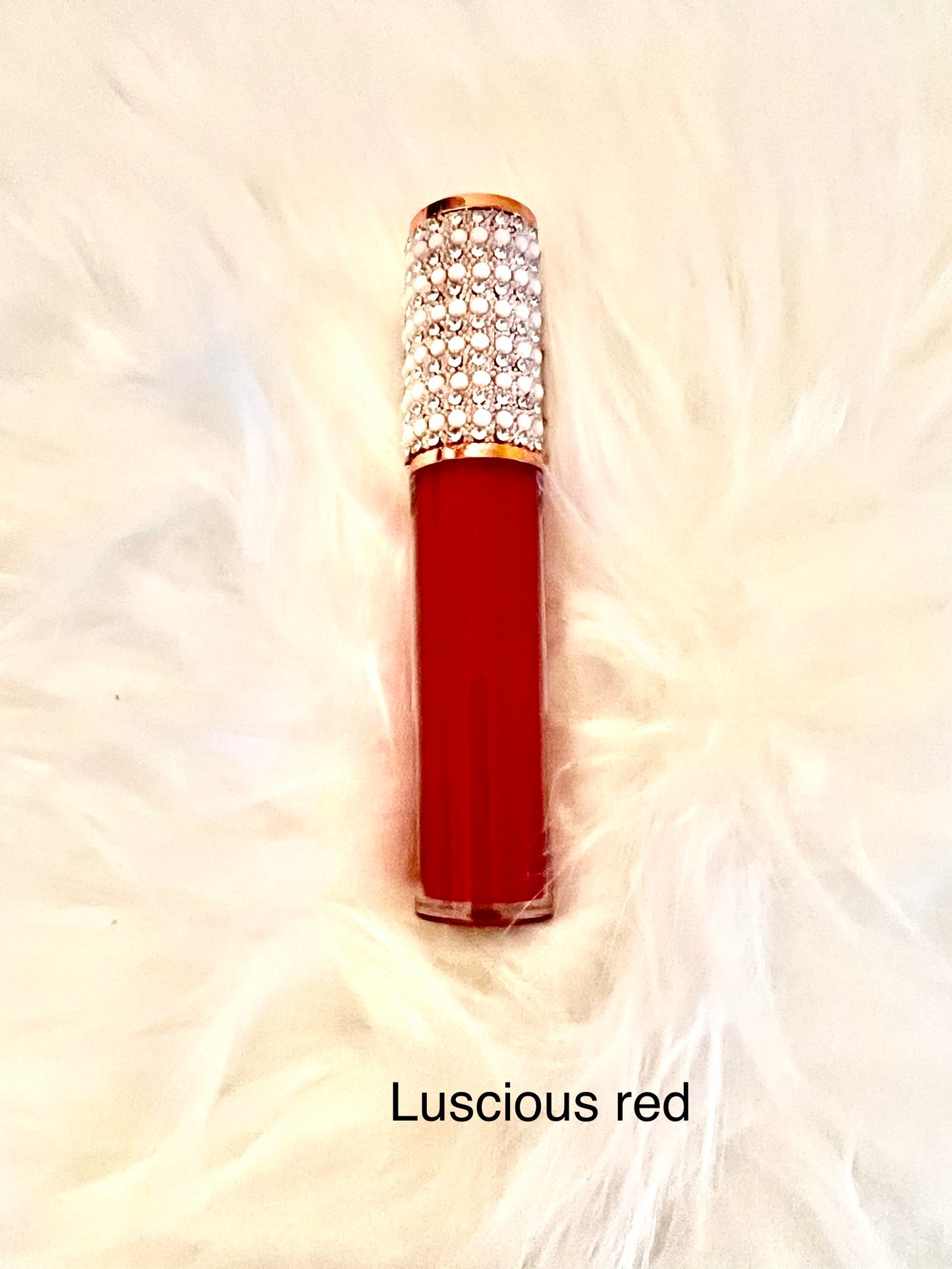 Luscious red lip gloss